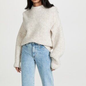 Anthropologie En Saison Sweater with Padded Shoulder Detail NWOT